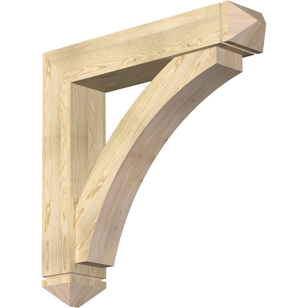 Ekena Millwork Thorton Arts and Crafts Rough Sawn Bracket w/ Offset Brace, Douglas Fir, 8"W x 40"D x 40"H BKT0806X40X40THR03RDF - main